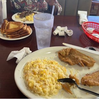 Ray's Diner - Fried Flounder with Grits & Eggs - Breakfast & Brunch Near Me - Columbia, South Carolina Ray's Diner - Fried Flounder with Grits & Eggs - Breakfast & Brunch Near Me - Columbia, South Carolina