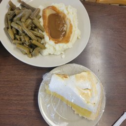 Sides and lemon meringue pie. Sides and lemon meringue pie.