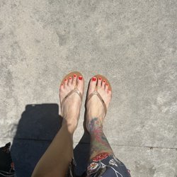 Nail Salon Near Me - Ferrari Red toes (gel pedicure)