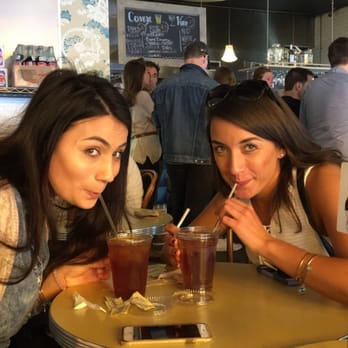 Lincoln Station - My sisters enjoying the ice tea - Coffee & Tea Near Me - Brooklyn, New York