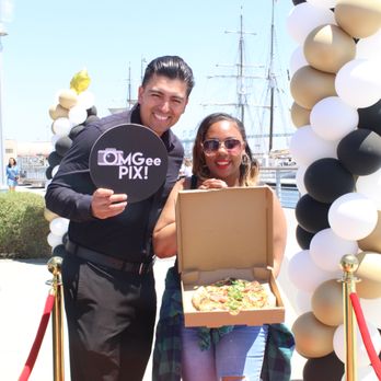 OMGee PIX! - Our CEO and our favorite Economic Development Manager coming together to celebrate community and support local businesses! - Photo Booth Rentals Near Me - San Pedro, California