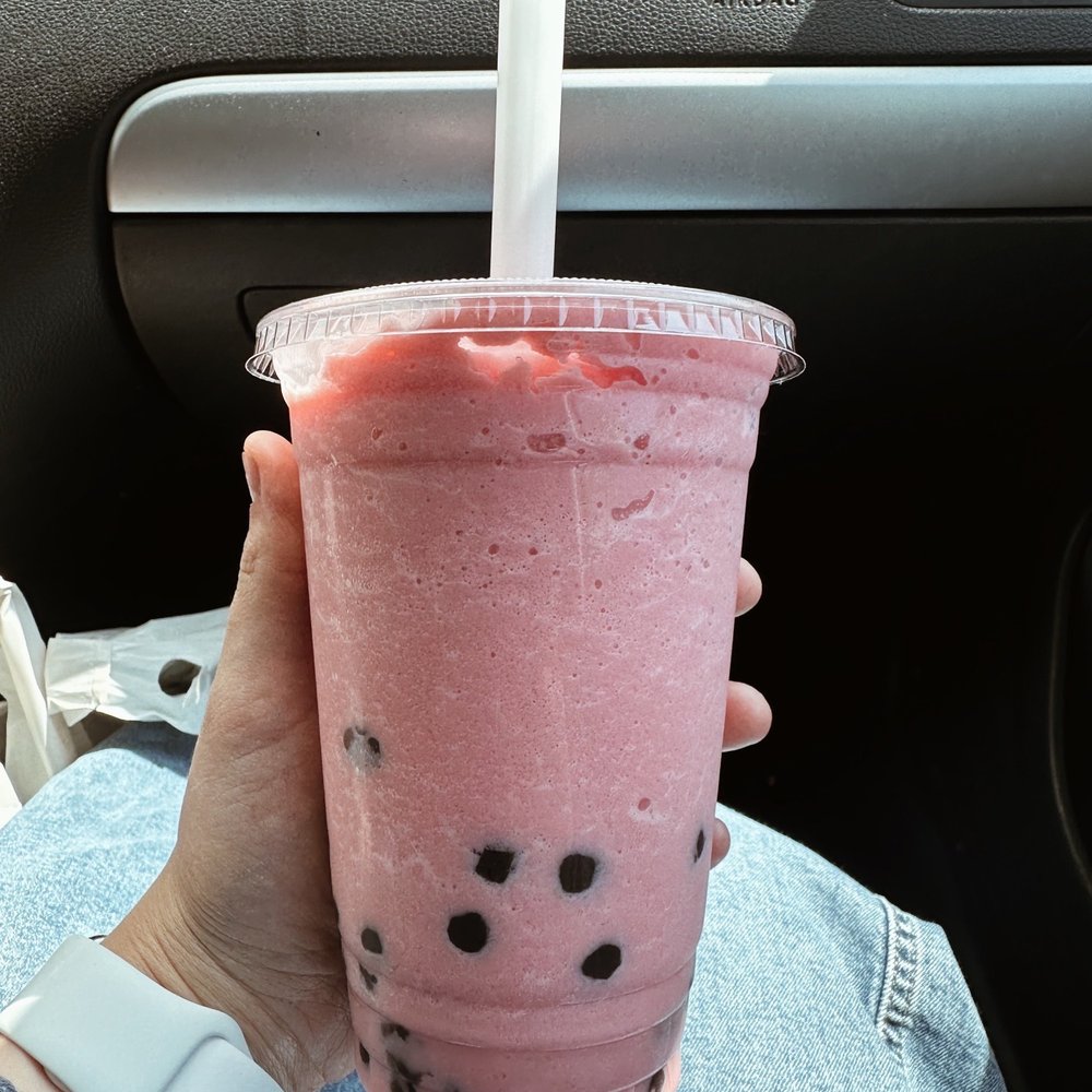 Strawberry Champagne Bubble Tea Special Strawberry Champagne Bubble Tea Special