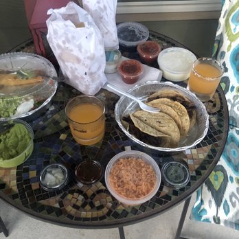 Monterrey - Cinco de Mayo spread-3 Tacos al Carbon, Rice, Black Beans, Cheese Dip, Taquitos Mexicanos, Guacamole Mexicano, Chips and Salsa - Mexican Near Me - Douglasville, Georgia