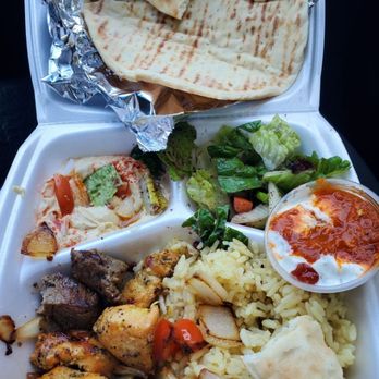 Doner Box - Chicken and Beef Kabab Plate - Mediterranean Near Me - Hanford, California