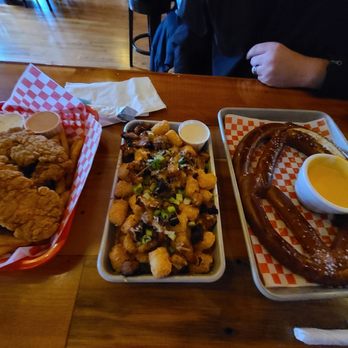 The Loft - Pretzel w/Cheese, Pork Belly Tots, Chicken Tenders. Perfect for a cold rainy day - Bars Near Me - Leavenworth, Washington The Loft - Pretzel w/Cheese, Pork Belly Tots, Chicken Tenders. Perfect for a cold rainy day - Bars Near Me - Leavenworth, Washington
