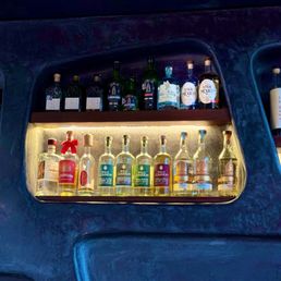 Viva Mexico & some of the other tequila and mezcals on the bar. Viva Mexico & some of the other tequila and mezcals on the bar.