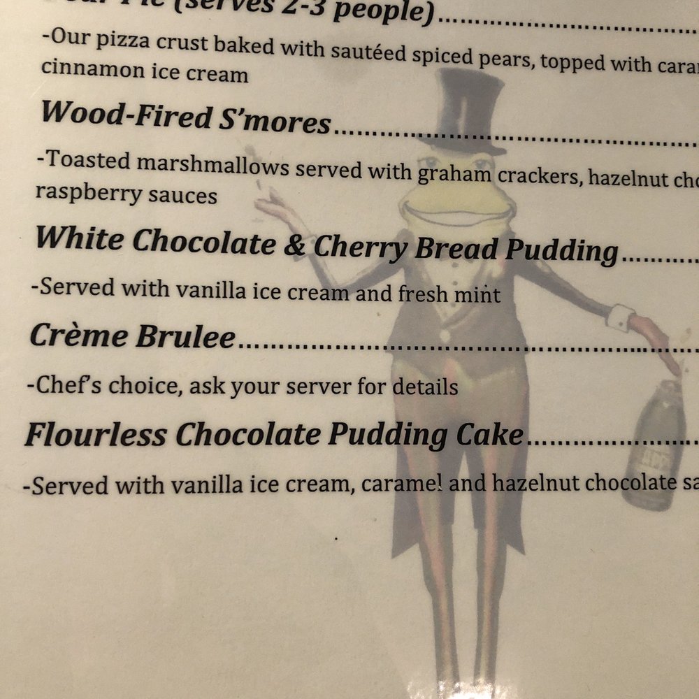 The Toasted Frog - Bread pudding looks epic - didn't want to try it after a disappointing main. - New American Near Me - Fargo, North Dakota The Toasted Frog - Bread pudding looks epic - didn't want to try it after a disappointing main. - New American Near Me - Fargo, North Dakota