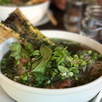 Ginger and Lemongrass - Beef pho with bone marrow -- must try - Vietnamese Near Me - Whitestone, New York Ginger and Lemongrass - Beef pho with bone marrow -- must try - Vietnamese Near Me - Whitestone, New York