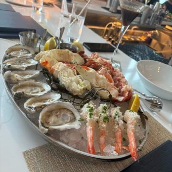 Marbled & Fin - Small seafood tower was all 3 people needed and it was incredible. - Seafood Near Me - Charleston, South Carolina Marbled & Fin - Small seafood tower was all 3 people needed and it was incredible. - Seafood Near Me - Charleston, South Carolina