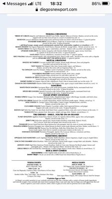 Menu photo 8 Diego's Newport, RI