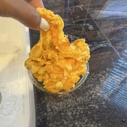 Globs of cheese in Mac n cheese