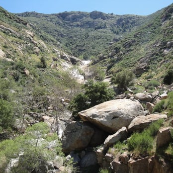 Three Sisters Falls - This is what it looks like in April after a good rainy season - Hiking Near Me - Julian, California