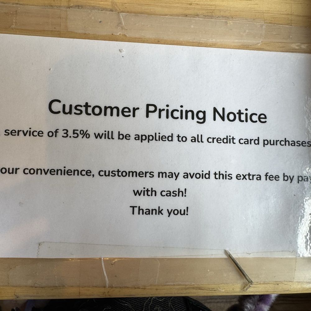 Ali’i Coffee - Customer Notice about Credit card service fee - Coffee & Tea Near Me - Honolulu, Hawaii