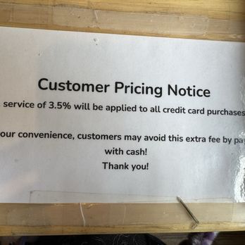 Ali’i Coffee - Customer Notice about Credit card service fee - Coffee & Tea Near Me - Honolulu, Hawaii