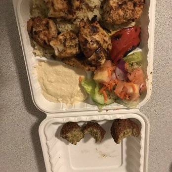 ANI Catering & Cafe - Chicken Kebob Platter with falafels - Middle Eastern Near Me - Belmont, Massachusetts