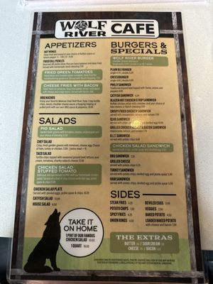 Menu photo 1 Wolf River Cafe Rossville, TN