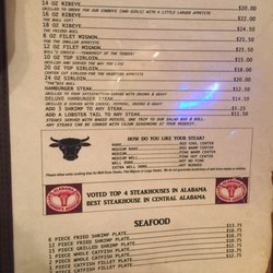 Bull Pen Steakhouse - Bull Pen Menu 2