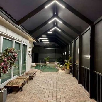 Lanai Bright - Our fixtures can even be placed on the apex of your cage - Lighting Fixtures & Equipment Near Me - Lehigh Acres, Florida Lanai Bright - Our fixtures can even be placed on the apex of your cage - Lighting Fixtures & Equipment Near Me - Lehigh Acres, Florida