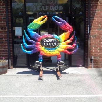 Casey's Crab Company - Cute tie dyed crab outside Casey's - Seafood Near Me - Laurel, Maryland Casey's Crab Company - Cute tie dyed crab outside Casey's - Seafood Near Me - Laurel, Maryland
