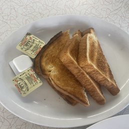 White toast with butter
