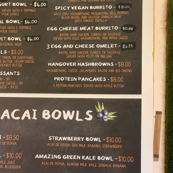The Spot - Menu indicating meat is in the burrito - Juice Bars & Smoothies Near Me - Claremont, California The Spot - Menu indicating meat is in the burrito - Juice Bars & Smoothies Near Me - Claremont, California
