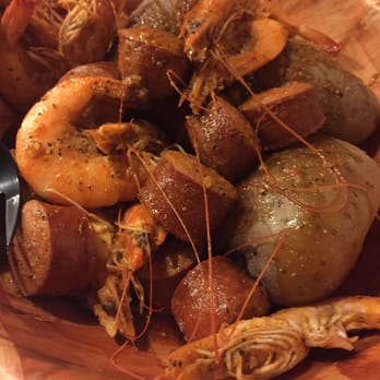 Tom's Crab Shack - 1/2 lb shrimp, 1/2 sausage, and potatoes in Tom's combo sauce (mild) - Cajun/Creole Near Me - Concord, California Tom's Crab Shack - 1/2 lb shrimp, 1/2 sausage, and potatoes in Tom's combo sauce (mild) - Cajun/Creole Near Me - Concord, California