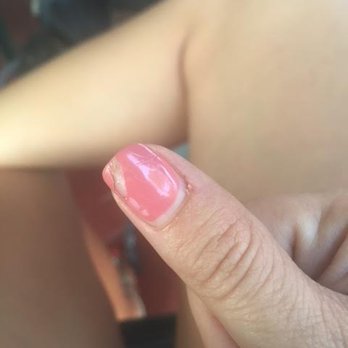 K D Nails - 1 week after applying gel nail polish, gel has started to chip and peel. - Nail Salons Near Me - Costa Mesa, California