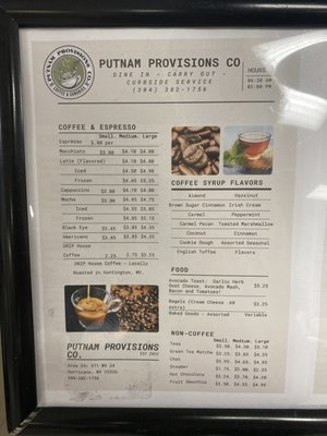 Menu photo 1 Putnam Provisions Hurricane, WV