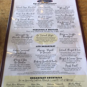 Island Lava Java - Menu - American Near Me - Kailua Kona, Hawaii