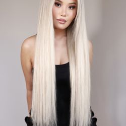 Deborah Parkinson Hair - Platinum global bleach with extensions