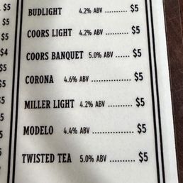beer menu beer menu