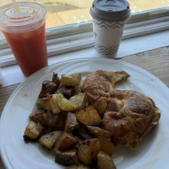 TheSpot Cafe - Fresh cut home fries with ham, eggs and cheese croissants with delicious homemade raspberry ice tea and cup of hot caramel coffee - Breakfast & Brunch Near Me - East Hartford, Connecticut TheSpot Cafe - Fresh cut home fries with ham, eggs and cheese croissants with delicious homemade raspberry ice tea and cup of hot caramel coffee - Breakfast & Brunch Near Me - East Hartford, Connecticut