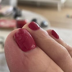 Bellagio Hair and Nails - Smudged because they had me put my shoes on before they were dry.