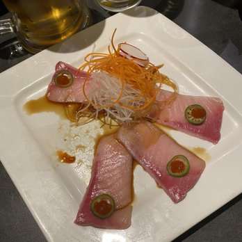 Sushi Mito - yellowtail carpaccio w/ sweet spicy ponzu sauce ($16) - Sushi Bars Near Me - Norcross, Georgia