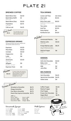 Menu photo 1 Plate 21 Toledo, OH