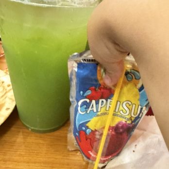 El Merendero - Kids meal comes with Caprisun or small fountain drink. To the left is my agua fresca de pepino - Bakeries Near Me - Pomona, California El Merendero - Kids meal comes with Caprisun or small fountain drink. To the left is my agua fresca de pepino - Bakeries Near Me - Pomona, California