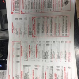 Menu as of 5/2018 Menu as of 5/2018