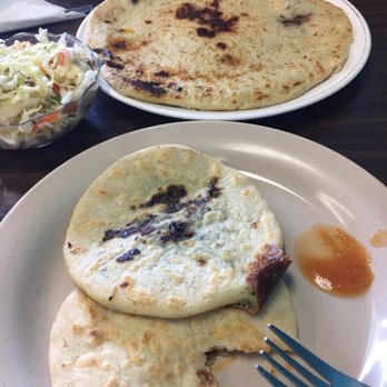 La Santaneca - Two small papusas and the loco! Yum! - Salvadoran Near Me - Carson City, Nevada