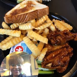 My husband's teriyaki wings and French fries. Yum.