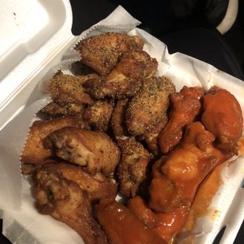Wingopolis - Lemony Lemon Pepper, Buffalo and plain/naked with teriyaki on the side! Raaaaanch (not pictured). - Chicken Wings Near Me - Inglewood, California Wingopolis - Lemony Lemon Pepper, Buffalo and plain/naked with teriyaki on the side! Raaaaanch (not pictured). - Chicken Wings Near Me - Inglewood, California