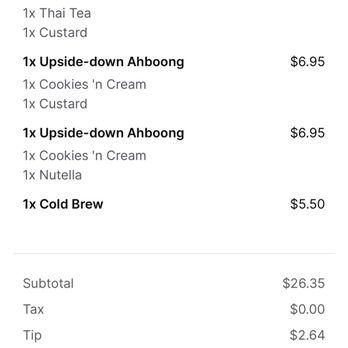 Somisomi - Digital receipt - Ice Cream & Frozen Yogurt Near Me - Irvine, California