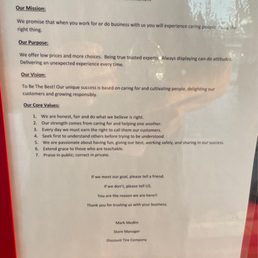 Business commitment to customers