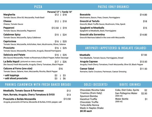 Menu photo 7 La Bella Napoli Torrance, CA