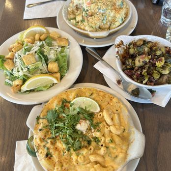 Homeroom - Elote Mac Bacon Brussels Sprouts Side Caesar Salad Chicken pot pie Mac - American Near Me - Oakland, California Homeroom - Elote Mac Bacon Brussels Sprouts Side Caesar Salad Chicken pot pie Mac - American Near Me - Oakland, California