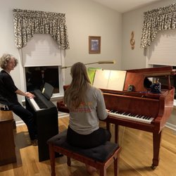 MGMILLER MUSIC STUDIO - Working with a student on lesson material