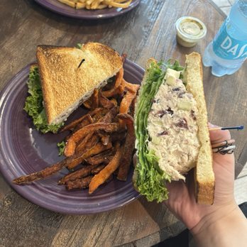 Cafe Sarina - Chicken Salad Sandwich, Sweet potato fries - Breakfast & Brunch Near Me - Georgetown, Massachusetts