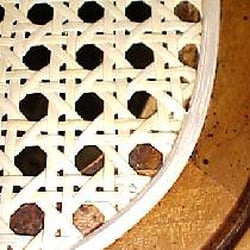 A Cane Wood & Wicker Fixer by Randy Keeling - Press Caned Seat Close up Detail