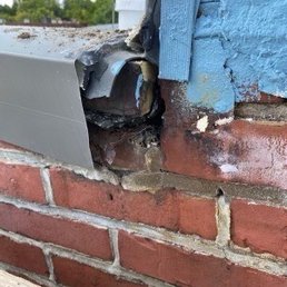 This is a section of "coping" that they missed which was the most important part in preventing water from coming into my house. This is a section of "coping" that they missed which was the most important part in preventing water from coming into my house.