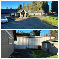 Parking (plenty) and entrance to the BossBabe Yoga Barn