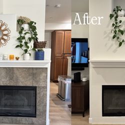 By Saki - Our updated fireplace area after Iris' suggestions